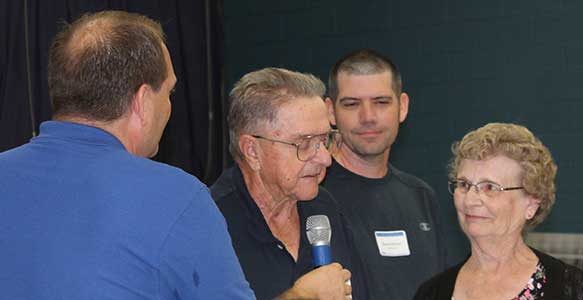 Paul and Pat Rhoades accepting Champion for Children Award